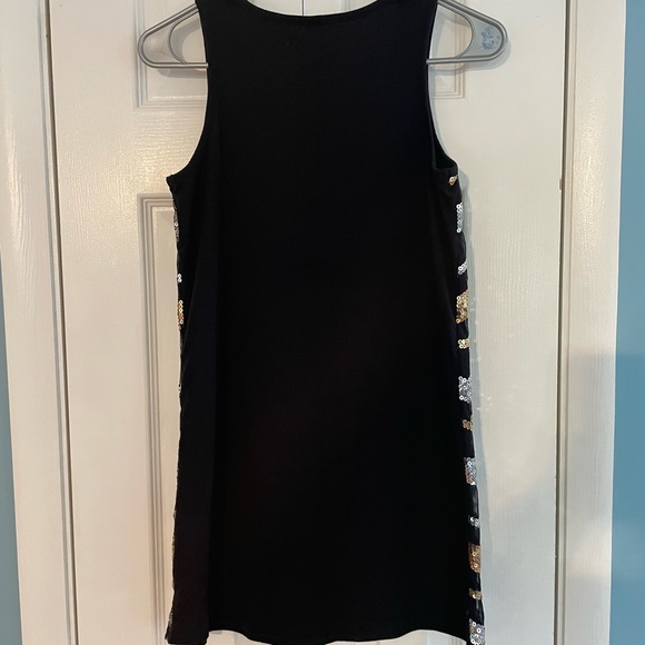 Pogo Club of NY Girls Size Large Sequins Gold Silver Layered Sleeveless Dress - Picture 2 of 4